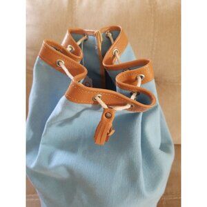 UPLA Paris Womens Shoulder Bag Blue Canvas Vintage RARE!